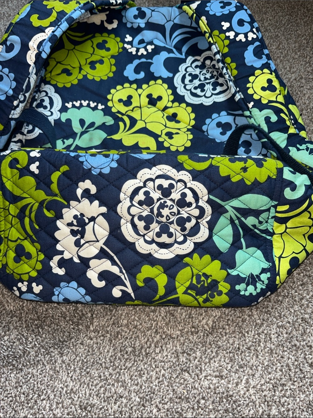 Vera Bradley Disney Parks Where’s Mickey Quilted Floral Backpack - Picture 4 of 7
